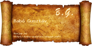 Babó Gusztáv névjegykártya